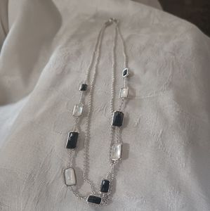 Ippolita Wonderland Necklace in Sterling Silver, Onyx and MOP, 34"